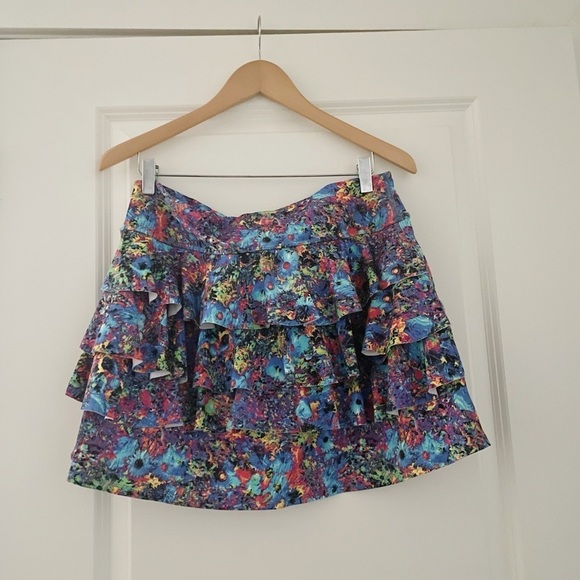 Dona Jo Ultimate Shakira Skort Ruffle Back Tennis Pickleball Abstract Print - Picture 1 of 6